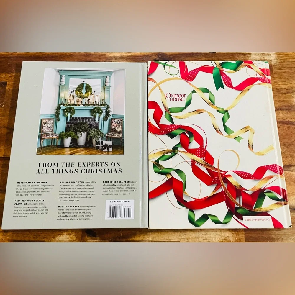 Christmas with Southern Living Book Set –1985 & 2022 Editions In New Condition